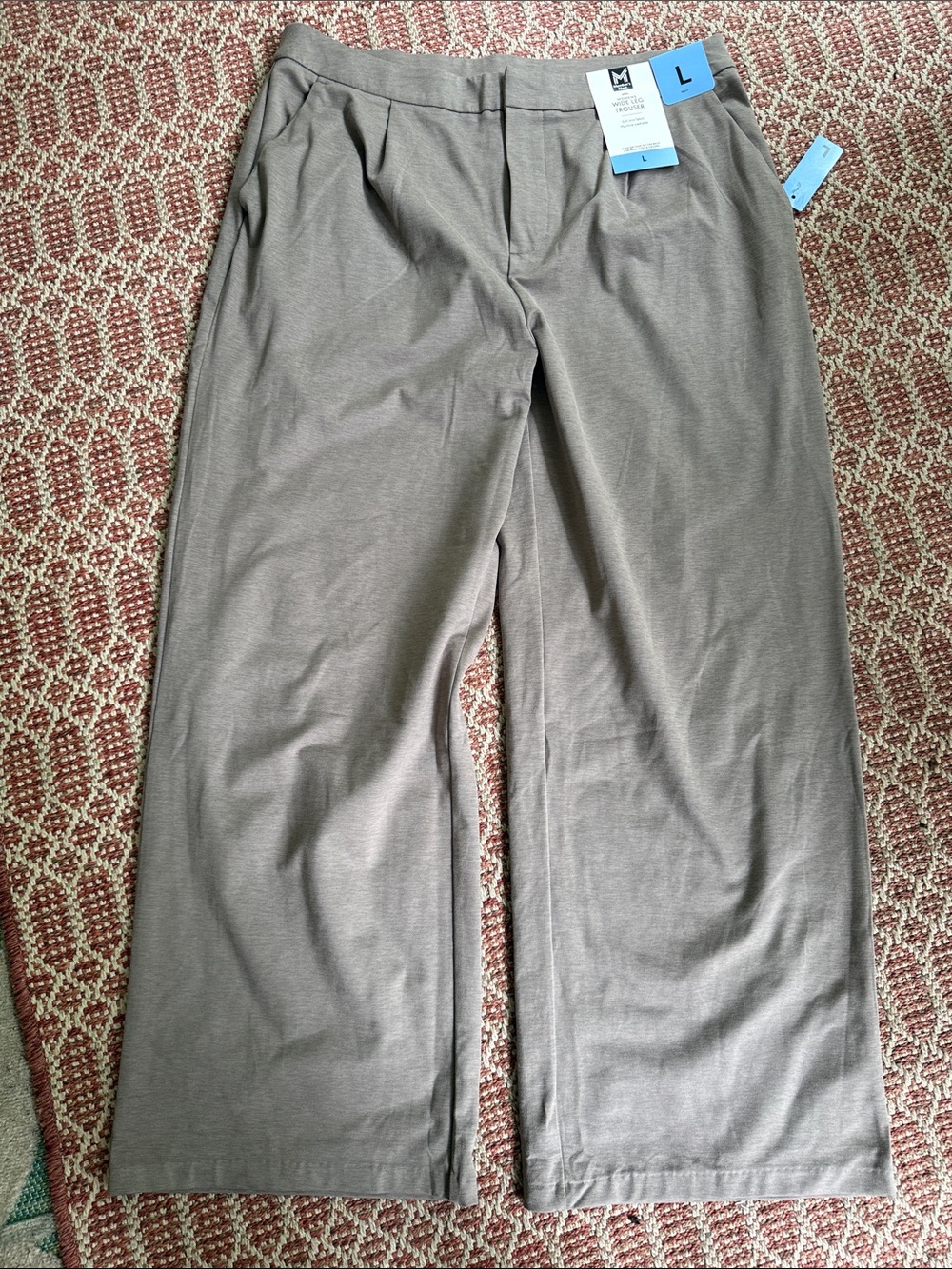 Wide-Leg Women's Trousers in Taupe — member mark